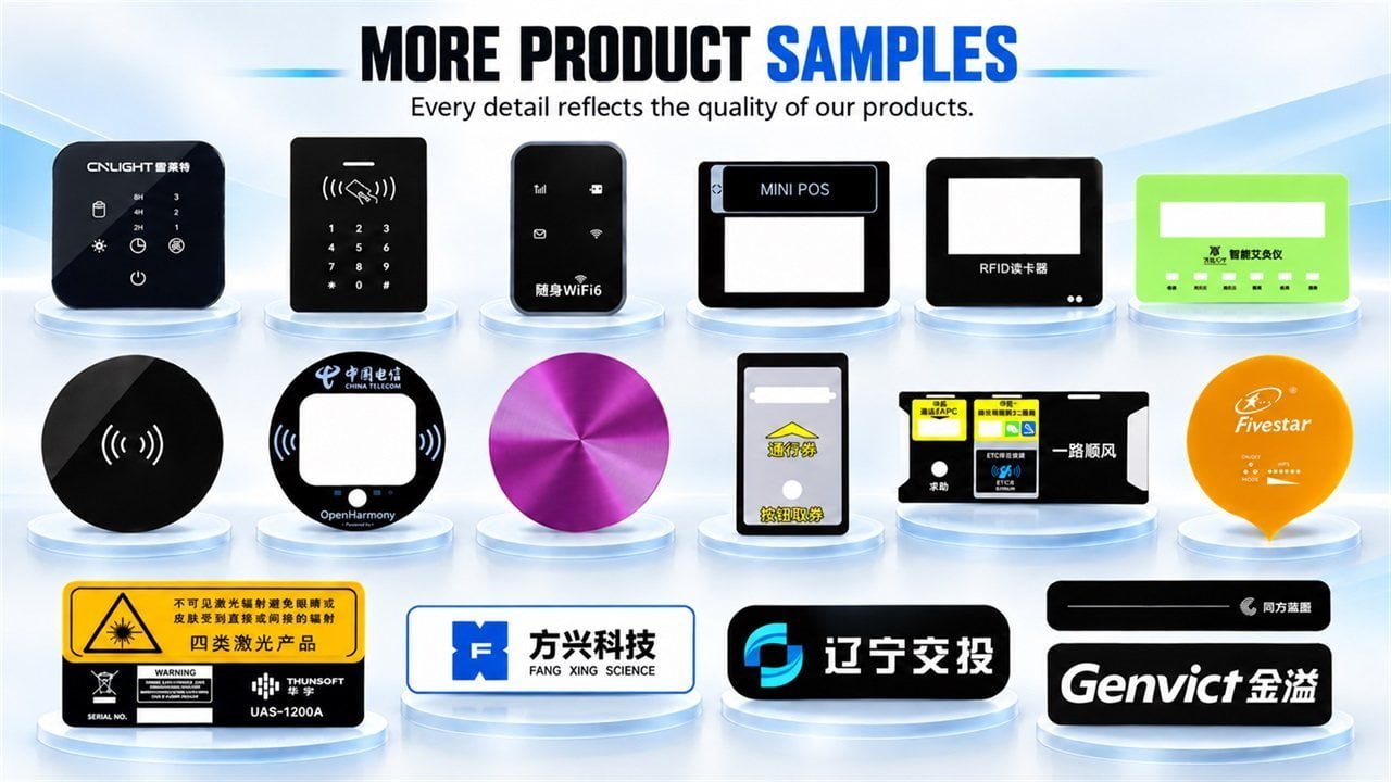 Showcase of custom acrylic product samples by M Shengda